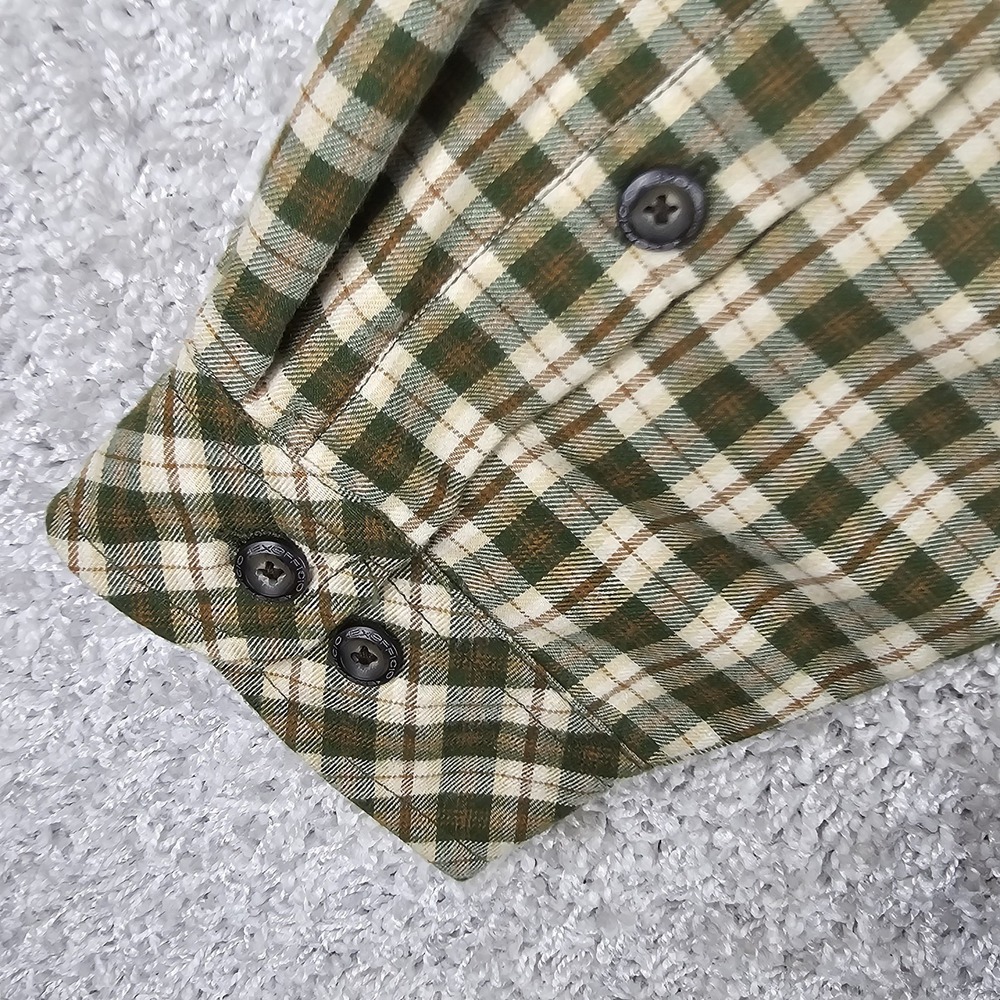 ExOfficio Plaid Flannel Long Sleeve Button Up Shirt Men's Medium Travel Shirt - Picture 9 of 11